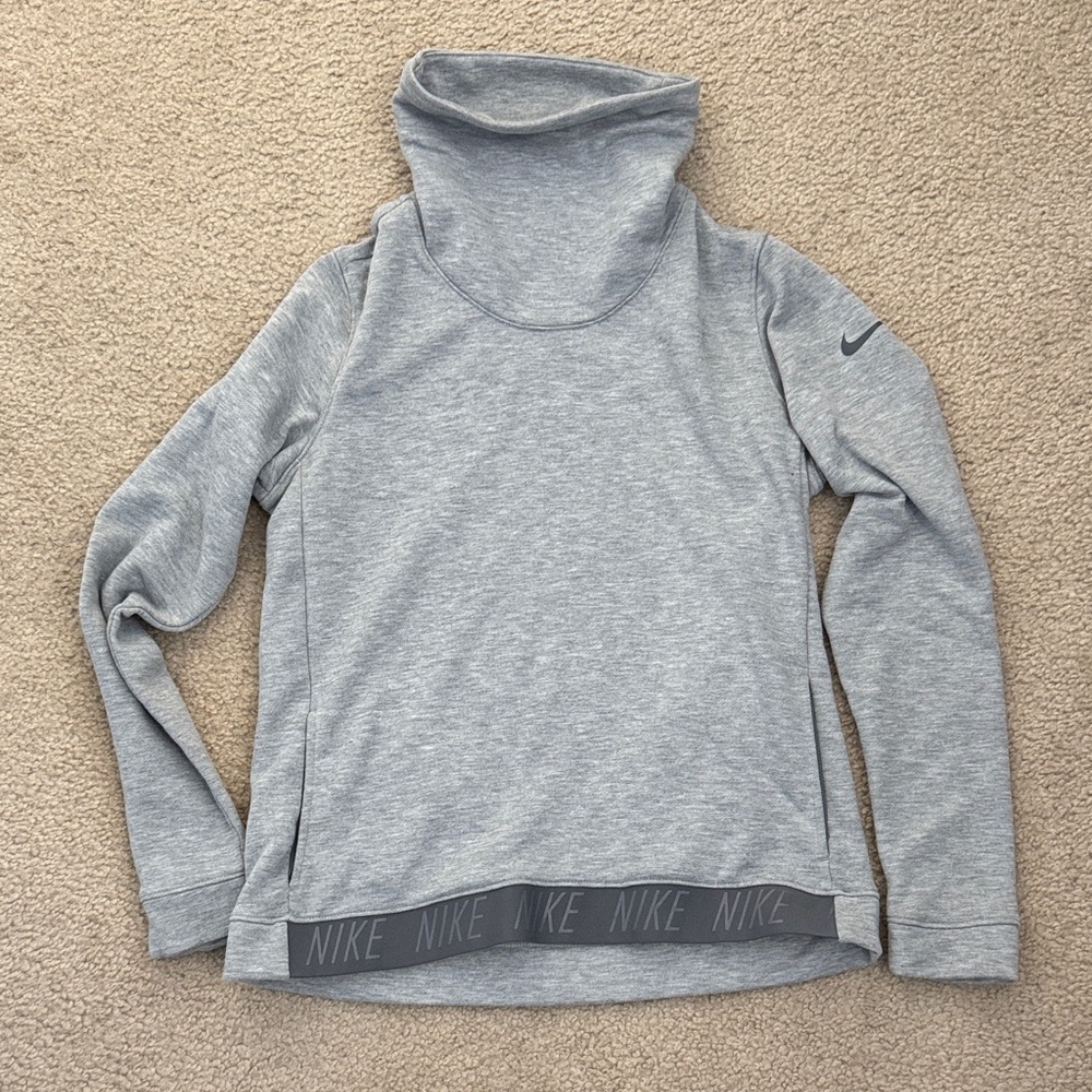 Nike Heather Gray Funnel neck Pullover Sweatshirt